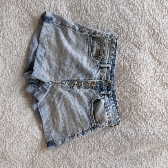 AE Mom button-up Jean Shorts (US-4) - Picture 7 of 10